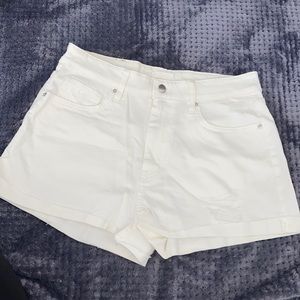 Denim Shorts - White
